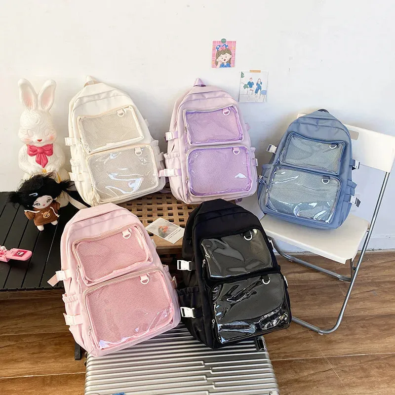 ✨ Adorable Japanese Itabag Backpack 🎒 | 2024 Transparent Design 🌈 | Perfect for School & College Students 🌟