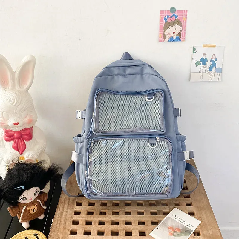✨ Adorable Japanese Itabag Backpack 🎒 | 2024 Transparent Design 🌈 | Perfect for School & College Students 🌟