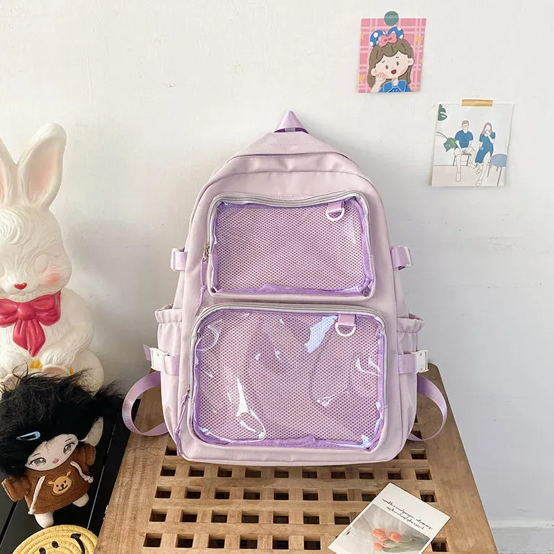 ✨ Adorable Japanese Itabag Backpack 🎒 | 2024 Transparent Design 🌈 | Perfect for School & College Students 🌟