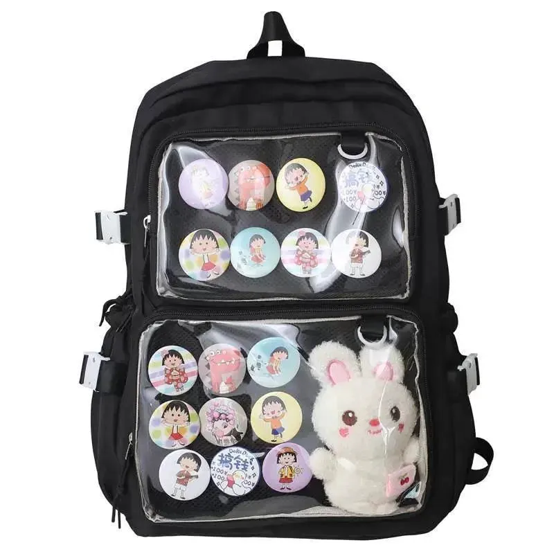 ✨ Adorable Japanese Itabag Backpack 🎒 | 2024 Transparent Design 🌈 | Perfect for School & College Students 🌟