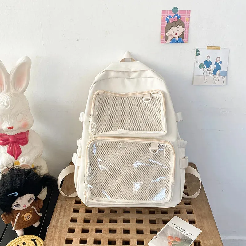 ✨ Adorable Japanese Itabag Backpack 🎒 | 2024 Transparent Design 🌈 | Perfect for School & College Students 🌟