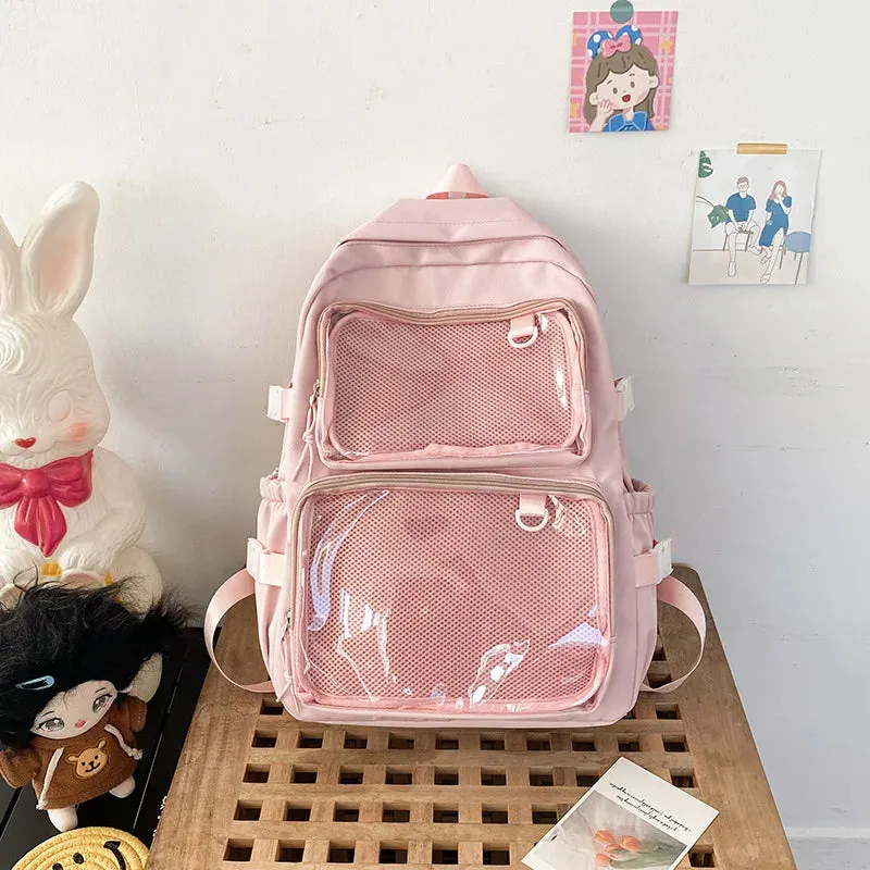 ✨ Adorable Japanese Itabag Backpack 🎒 | 2024 Transparent Design 🌈 | Perfect for School & College Students 🌟