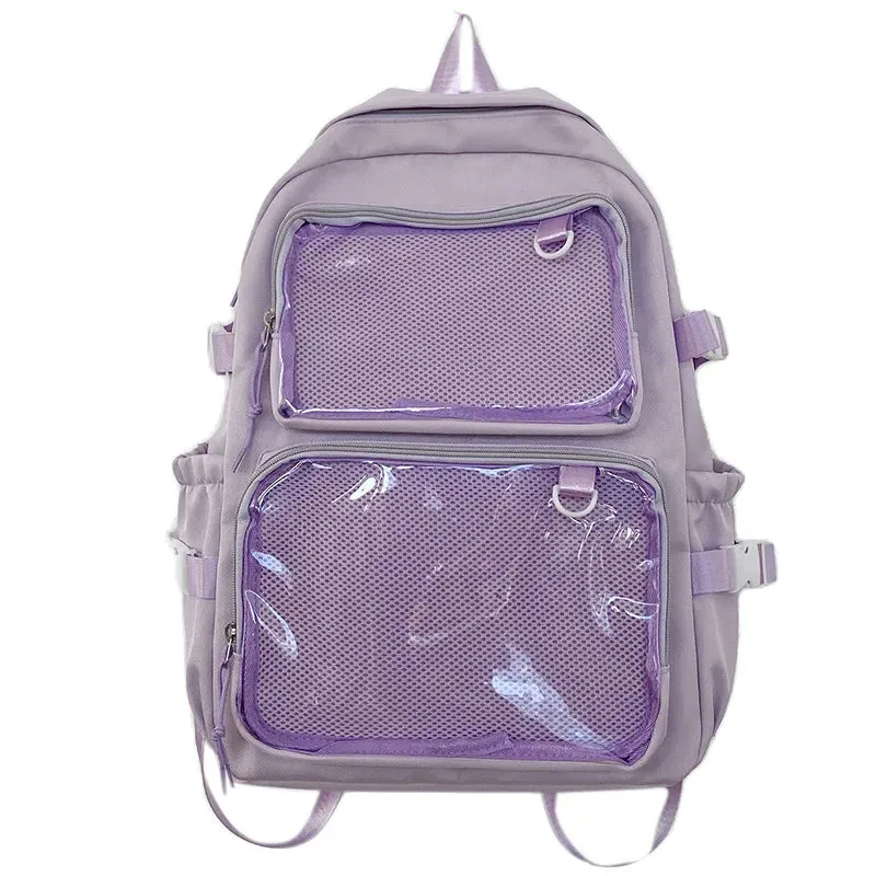 ✨ Adorable Japanese Itabag Backpack 🎒 | 2024 Transparent Design 🌈 | Perfect for School & College Students 🌟
