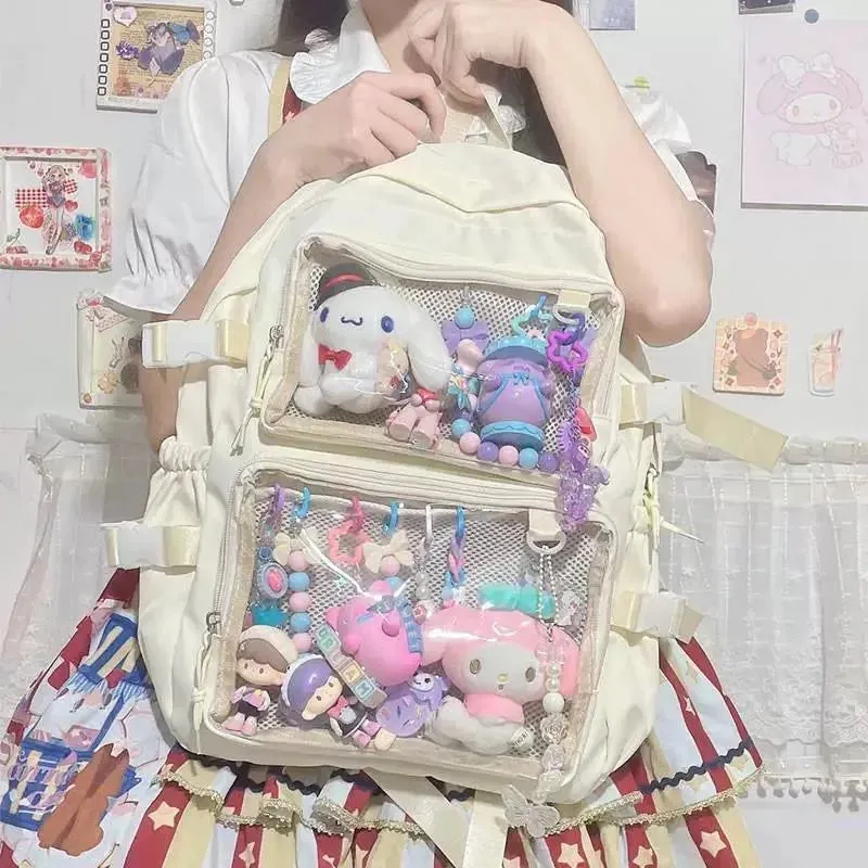 ✨ Adorable Japanese Itabag Backpack 🎒 | 2024 Transparent Design 🌈 | Perfect for School & College Students 🌟