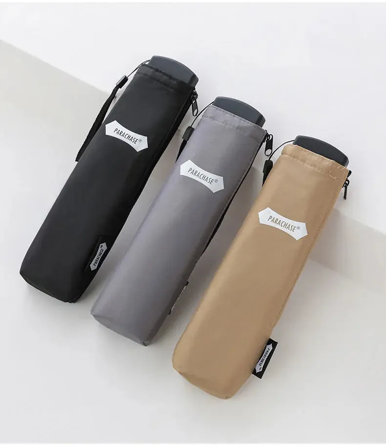 ☔ PARACHASE Ultra-Light 143g Flat Rain Umbrella – Compact, Windproof & Perfect for Travel! 🌦️✨