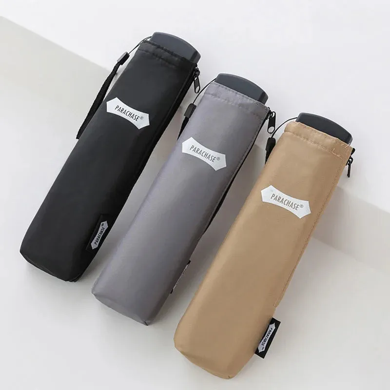 ☔ PARACHASE Ultra-Light 143g Flat Rain Umbrella – Compact, Windproof & Perfect for Travel! 🌦️✨