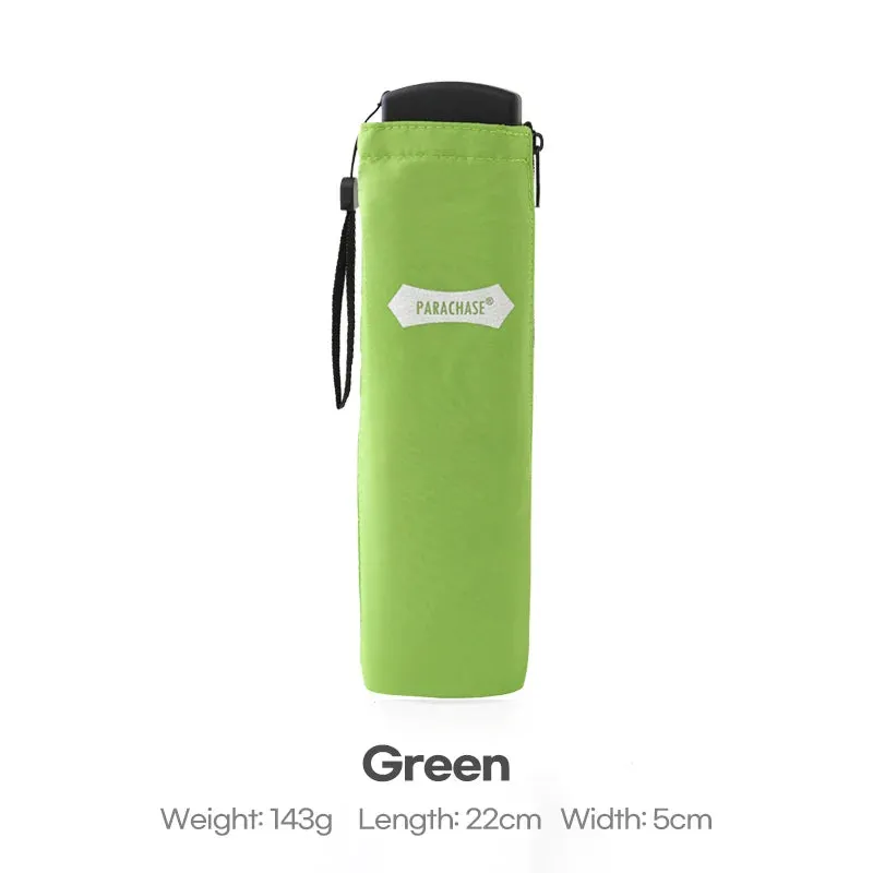 ☔ PARACHASE Ultra-Light 143g Flat Rain Umbrella – Compact, Windproof & Perfect for Travel! 🌦️✨