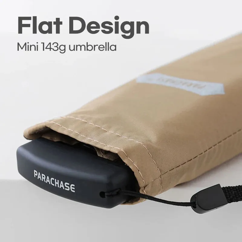 ☔ PARACHASE Ultra-Light 143g Flat Rain Umbrella – Compact, Windproof & Perfect for Travel! 🌦️✨