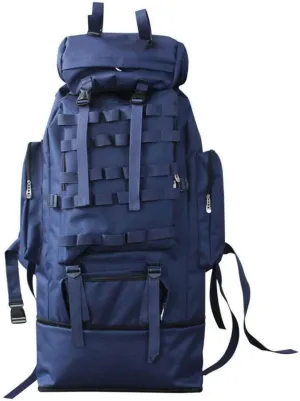 100L Camping Hiking Backpack Waterproof Military Tactical Backpack Sports Survival Backpacks for Traveling and Hiking (Navy Blue)