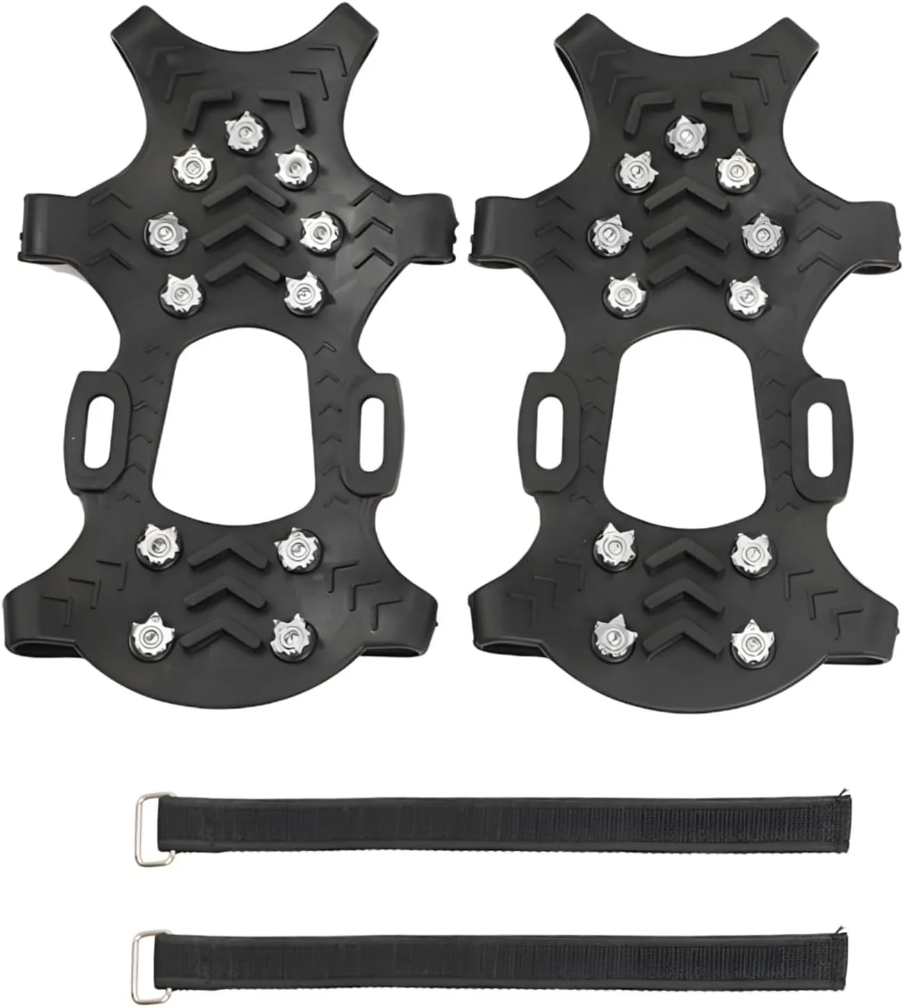 11-Tooth Winter Crampons for Boots, Metal Ice Grips for Hiking, Climbing, and Outdoor Activities, Anti-Slip Snow Gear