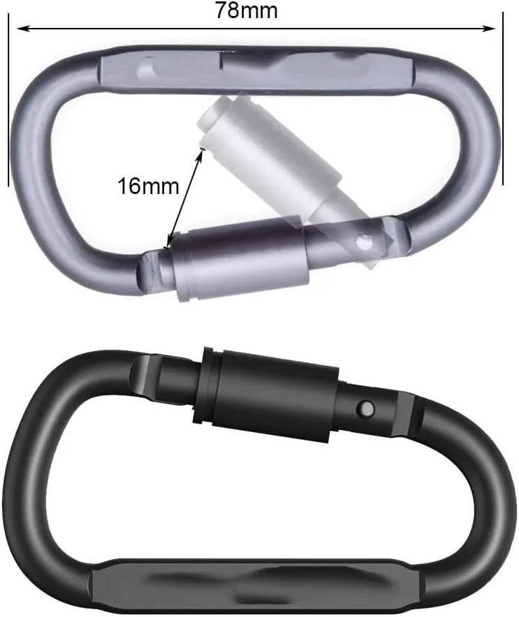 1/2Pcs Carabiner Set Alloy Aluminum Outdoor Carabiners Carabiner