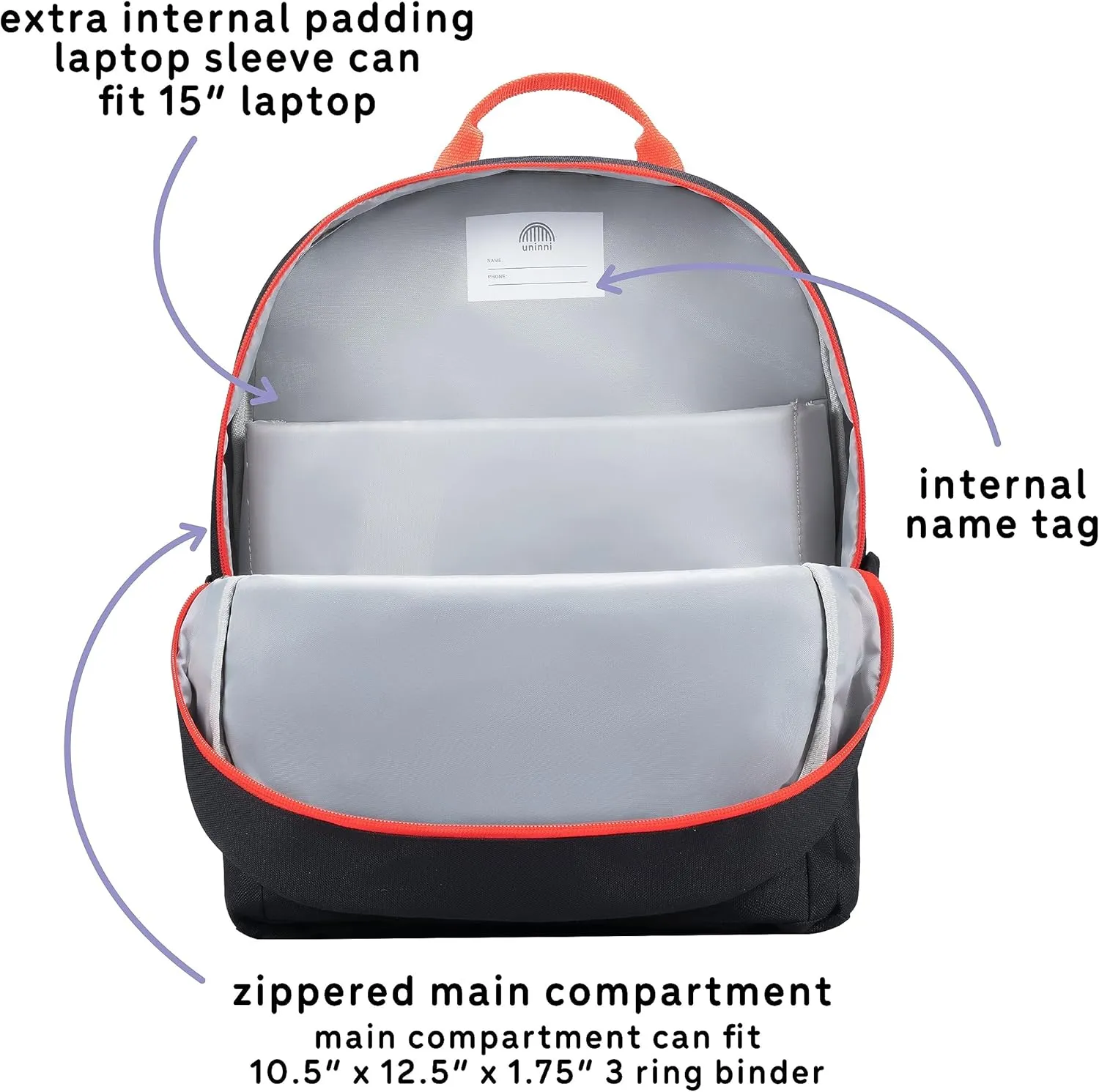 14" Kids Backpack for Girls and Boys Age 5-8 Years Old with Padded, and Adjustable Shoulder Straps - Race Car (Black/Red)