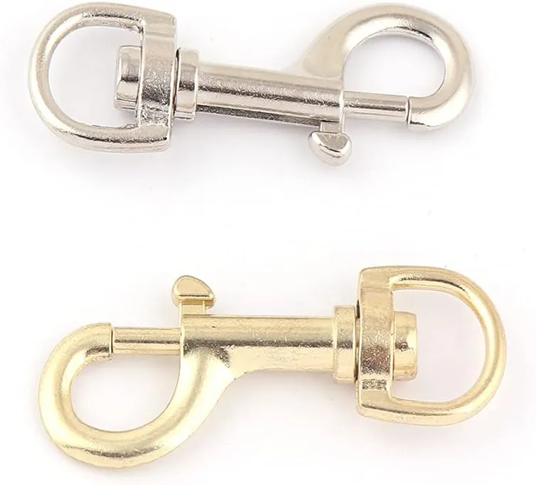 15mm Rose Gold Swivel Clasps Claw,Dog Collar Trigger Lobster Clasp Purse for Bag Handbag Webbing Hardware Key Ring Leather Craft (Light Gold 10pcs)