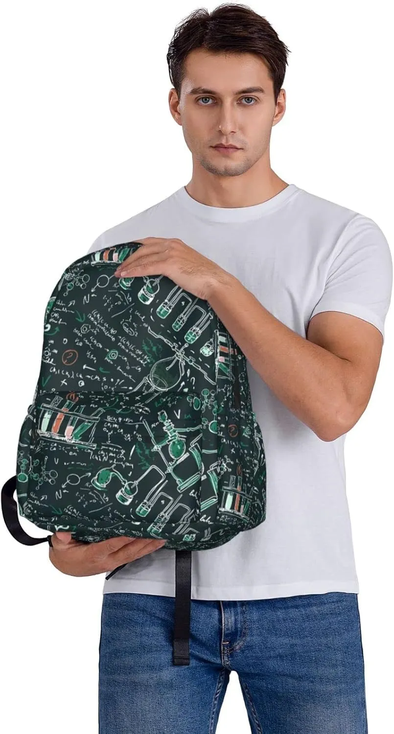 17 inch Backpack Old Chemistry Laboratory Laptop Backpack School Bookbag Shoulder Bag Casual Daypack