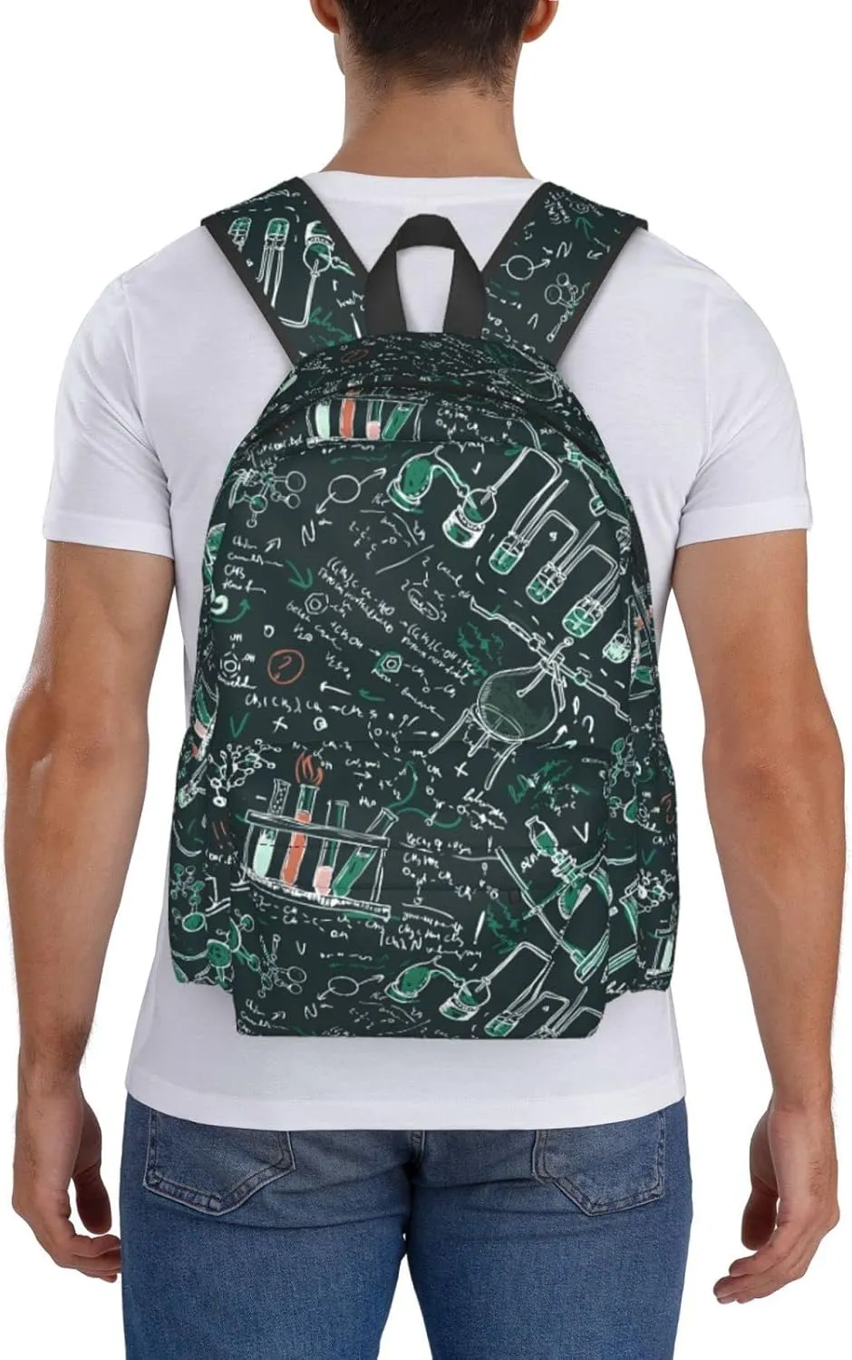 17 inch Backpack Old Chemistry Laboratory Laptop Backpack School Bookbag Shoulder Bag Casual Daypack