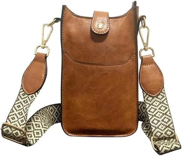 1pcs Jacquard Strap Bag Women's Cross Body Handbags Handbags Cross Body Leather Cross Body Purse.