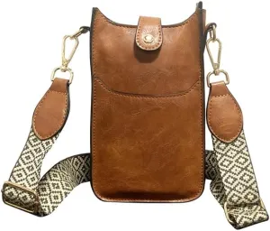 1pcs Jacquard Strap Bag Women's Cross Body Handbags Handbags Cross Body Leather Cross Body Purse.