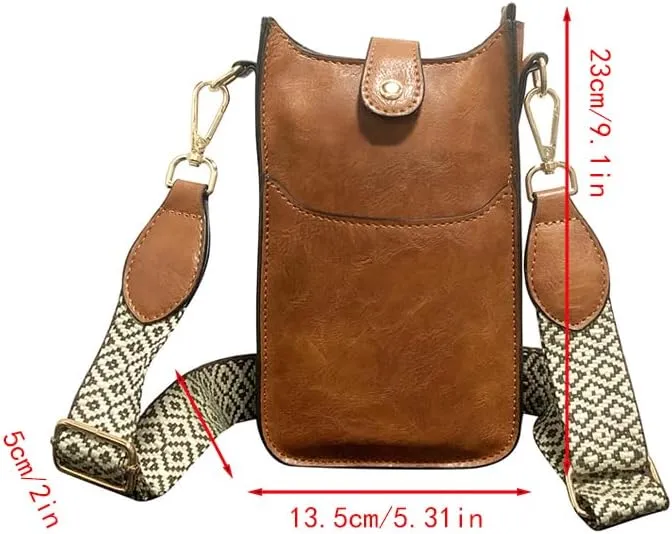 1pcs Jacquard Strap Bag Women's Cross Body Handbags Handbags Cross Body Leather Cross Body Purse.