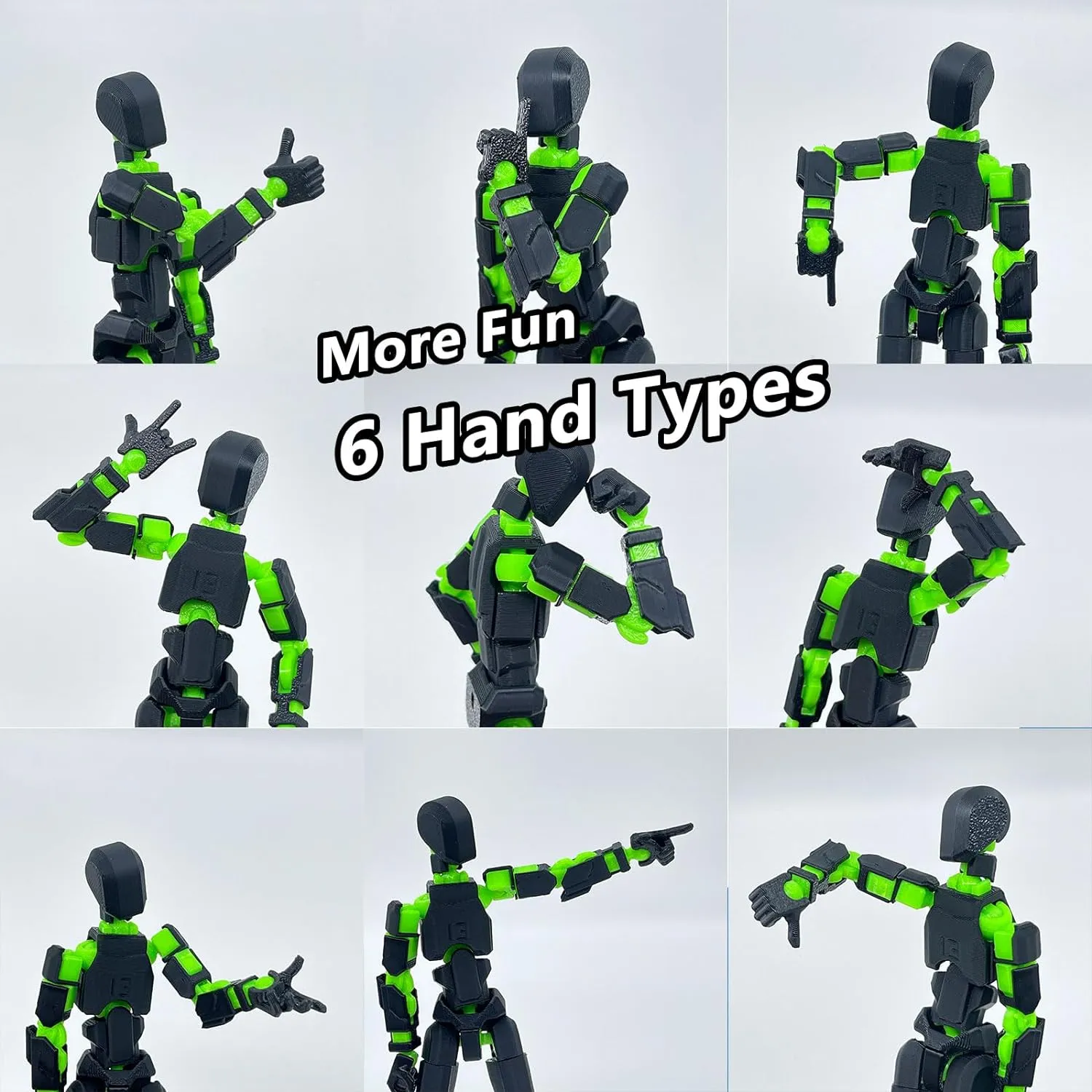 2-Pack Assembled Titan 13 Action Figure, T 3D Printed 13 Action Figure Set T Action Figure Dummy 13 Lucky 13, Desktop Decorations Game Gifts, (Laser G  Laser P)