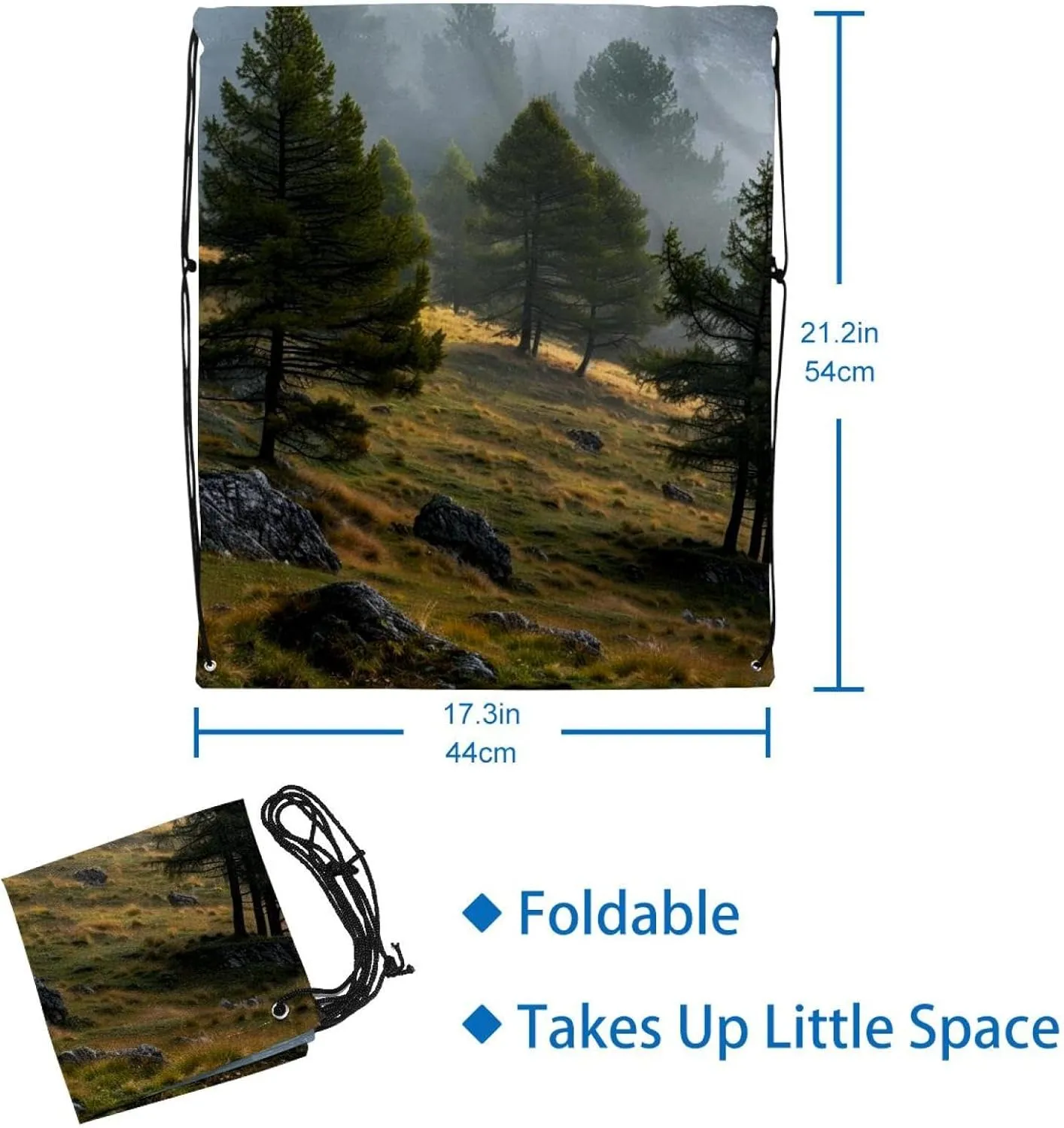 2 Pcs Topographic Map Drawstring Backpack Sports Gym Sack pack String Bag for Women Men