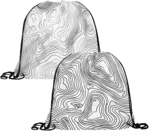 2 Pieces Drawstring Backpacks, Topography Line Map Draw String Back Bag Drawstring Bags for Sports, Gym, Travel, Swimming, Beach