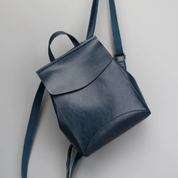 2021 Korean fashion leather shoulder bag lady all-match Leather Backpack simple retro handbags handbags wholesale