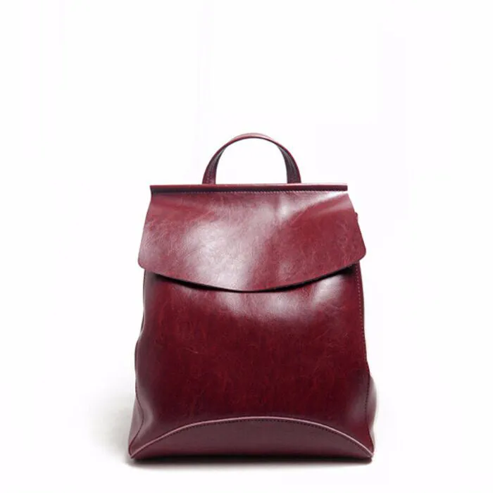 2021 Korean fashion leather shoulder bag lady all-match Leather Backpack simple retro handbags handbags wholesale