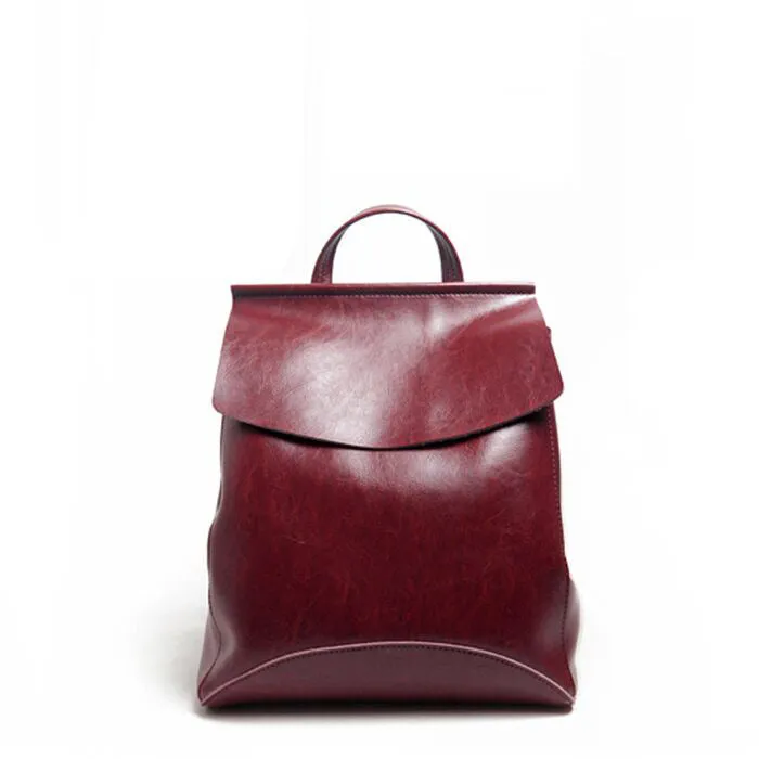 2021 Korean fashion leather shoulder bag lady all-match Leather Backpack simple retro handbags handbags wholesale