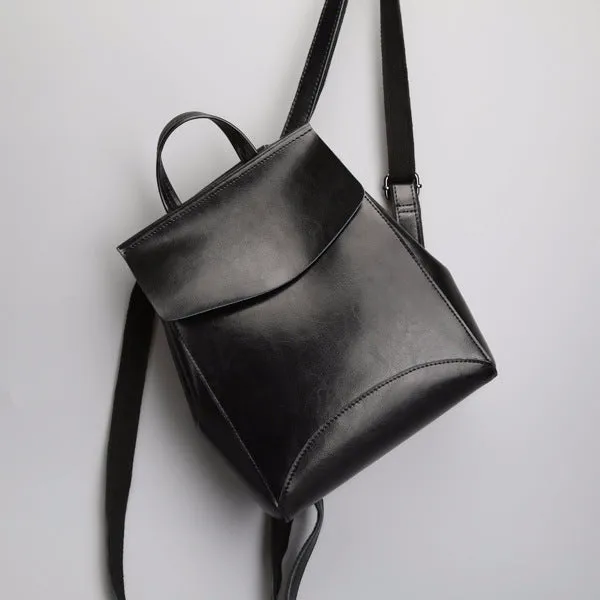 2021 Korean fashion leather shoulder bag lady all-match Leather Backpack simple retro handbags handbags wholesale