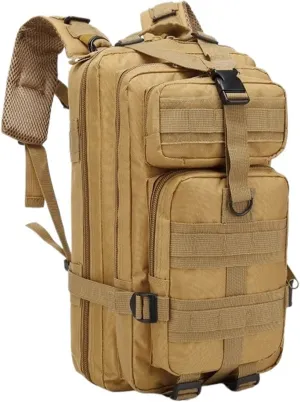 30L Tactical Backpacks Man Traveling Bags Survival Outdoor 3P Assault Pack EDC Molle Pack Hiking Trekking Hunting Bag(Yellow)