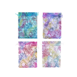 4 Colors Mixed 25PCS organza Bundle Pocket Gift Yarn Bag