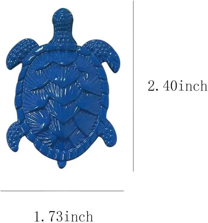 4 Pcs Turtle Coat Hook, Ocean Decorative Hooks, Beach Towel Rack for Hanging Coats, Handbags, Towels, Hat, Backpack Ocean Theme Wall Decor