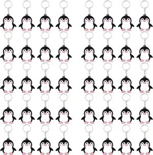 40 Pack Penguin Keyring Pack Party Favor for Penguin Lover, Guest Return Gift, Animal Themed Party, Baby Shower, Birthday