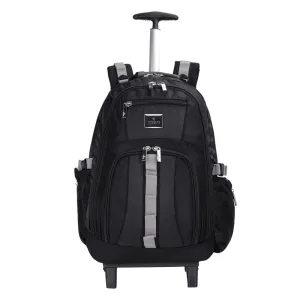 51L Laptop Trolley Backpack - Water Resistant, 3 Compartments | 57 cm | Black