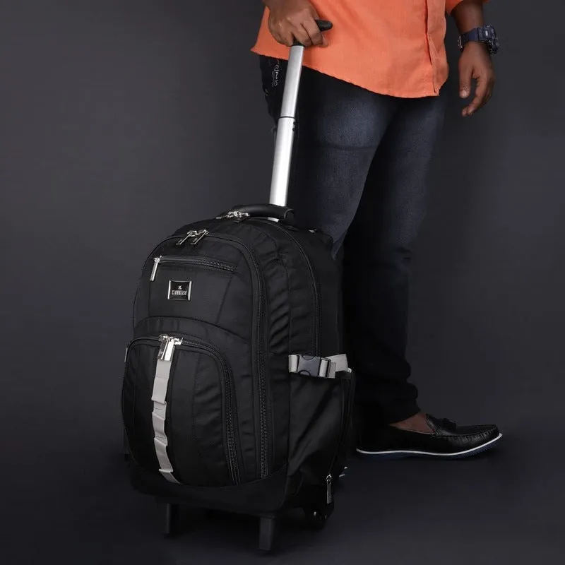 51L Laptop Trolley Backpack - Water Resistant, 3 Compartments | 57 cm | Black