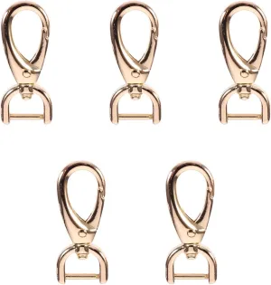 5Pcs Detachable Bag Clasp Sturdy Replacement Buckles for Luggage Handbags Keychains and Dog Collars Easy Open Trigger Design Shiny Light Finish