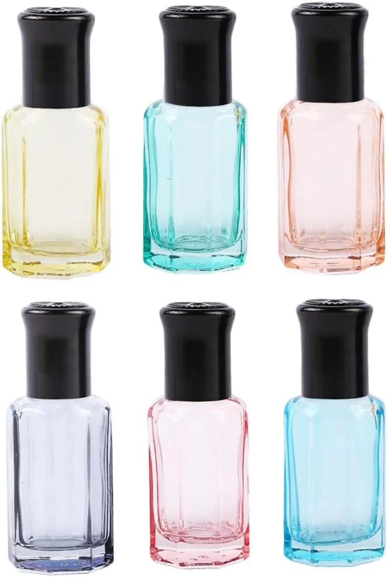 6Pcs Refillable Travel Cosmetic Dispenser Roller Ball Bottles for Essential Oils and Perfume Leak Design for Handbags and Luggage
