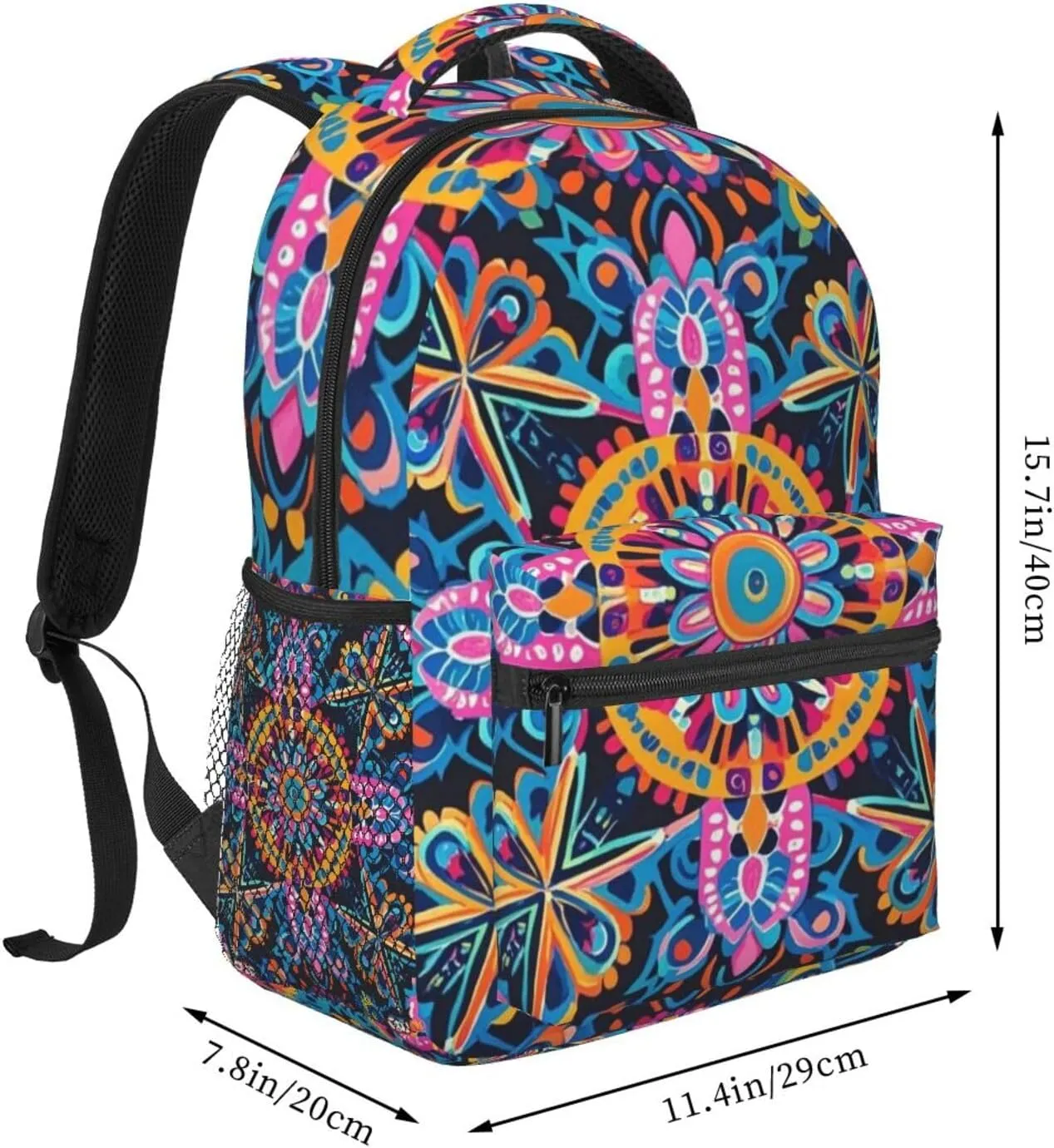Abstract Ethnic Print Adult Backpacks 15 Inch Laptop Backpack Double Shoulder Bag for Work Travel Gifts