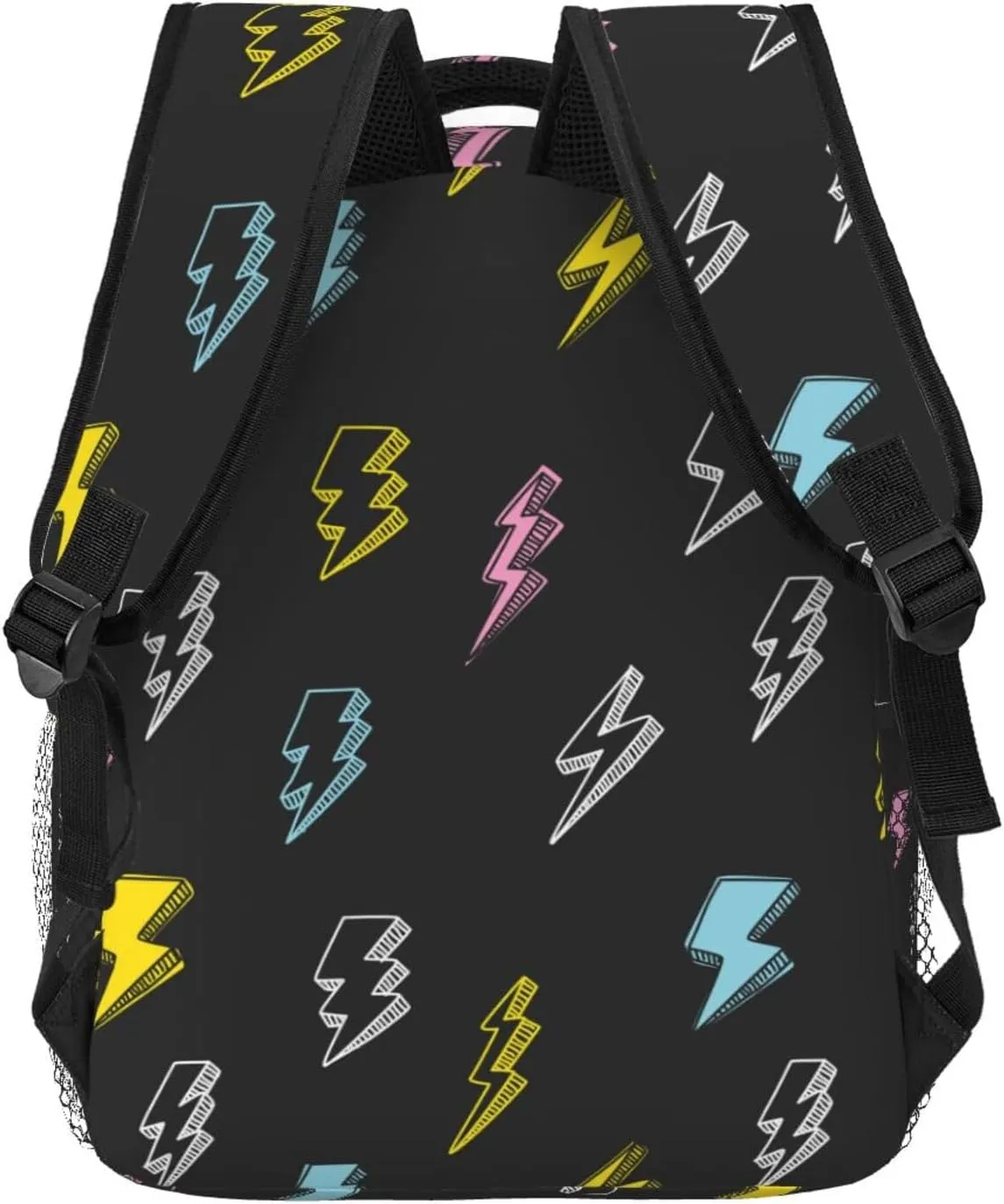 Abstract Motif Symbol Thunder Lightnings Textures Backpacks 15 Inch Laptop Backpack Multipurpose Double Shoulder Bag for Men Women Gifts