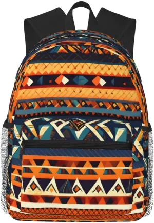 African National Patterns College Backpacks,Backpacks With Pockets, Lightweight Bookbag For College for Women Men