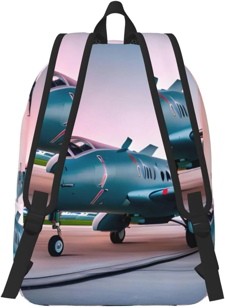 Aircraft Canvas Casual Lightweight Duffel Bag, Fashion Duffel Bag, Unisex Travel Backpack
