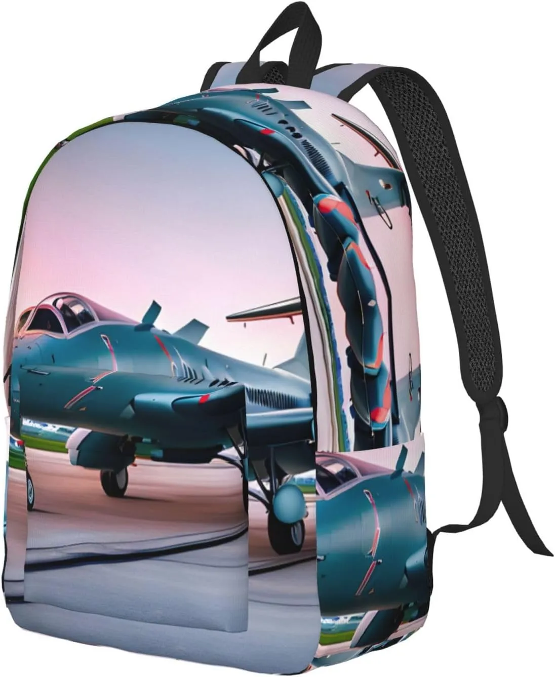 Aircraft Canvas Casual Lightweight Duffel Bag, Fashion Duffel Bag, Unisex Travel Backpack