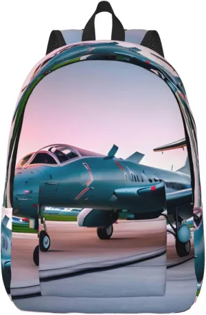 Aircraft Canvas Casual Lightweight Duffel Bag, Fashion Duffel Bag, Unisex Travel Backpack