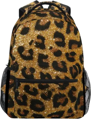 ALAZA Animal Leopard Print Chic Stylish Large Backpack Personalized Laptop iPad Tablet Travel School Bag with Multiple Pockets for Men Women College
