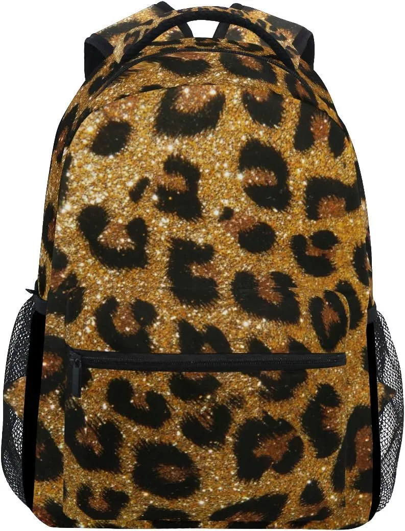 ALAZA Animal Leopard Print Chic Stylish Large Backpack Personalized Laptop iPad Tablet Travel School Bag with Multiple Pockets for Men Women College