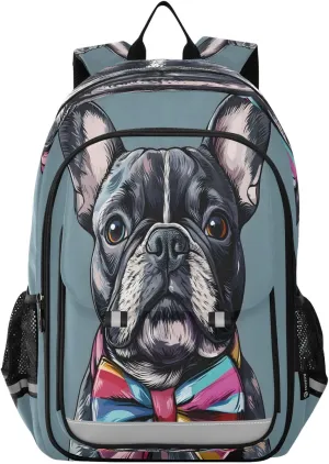 ALAZA Bulldog School Backpacks Travel Laptop Bag Kids Bookbag for Girls Boys Teens Women Men180