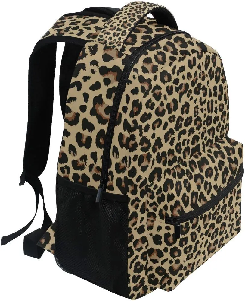 ALAZA Cheetah Leopard Print Animal Skin Large Backpack Personalized Laptop iPad Tablet Travel School Bag with Multiple Pockets