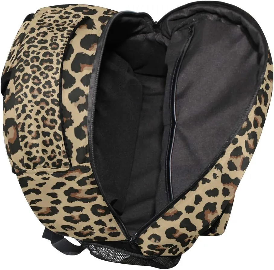 ALAZA Cheetah Leopard Print Animal Skin Large Backpack Personalized Laptop iPad Tablet Travel School Bag with Multiple Pockets