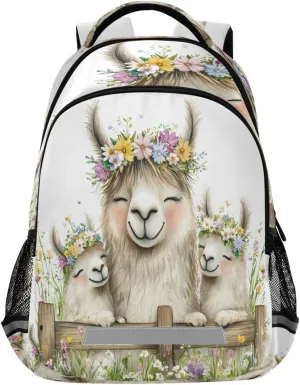 ALAZA Cute Llama Backpacks Travel Laptop Daypack School Book Bag for Men Women Teens Kids400