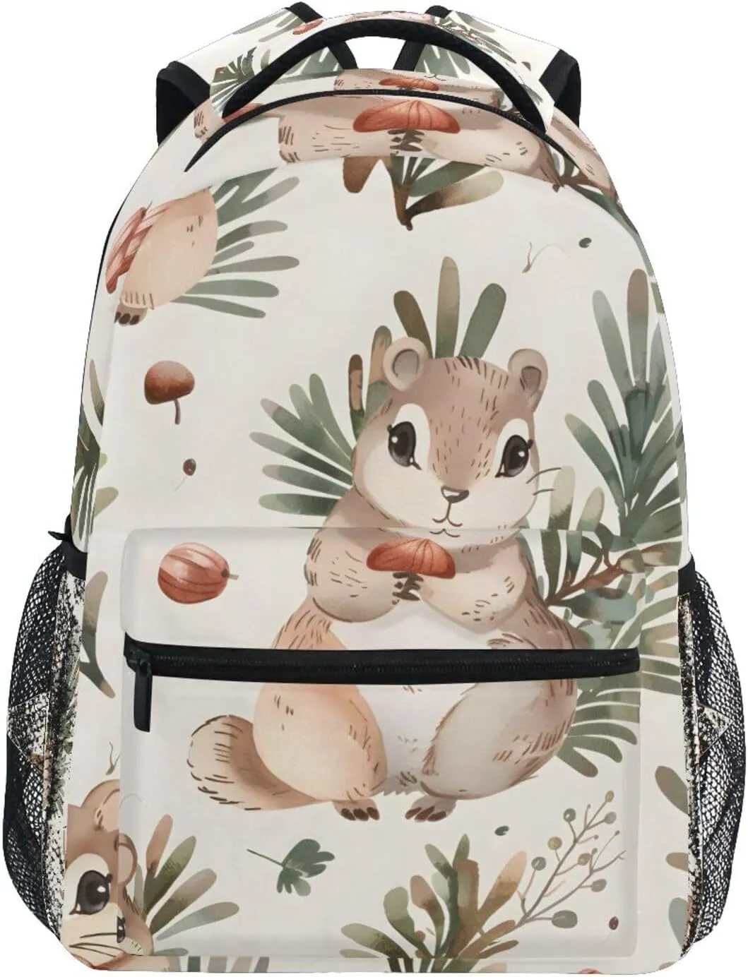 ALAZA Cute Squirrel Pine Nut Backpacks for Girls Boys School Backpack Kids Bookbag 3rd 4th 5th Grade Elementary Students Daypacks Travel Laptop Shoulder Bag
